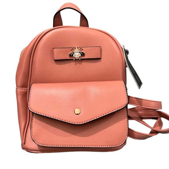 LA Terre Vegan Leather backpack Pink- New With Tags - Picture 4 of 7